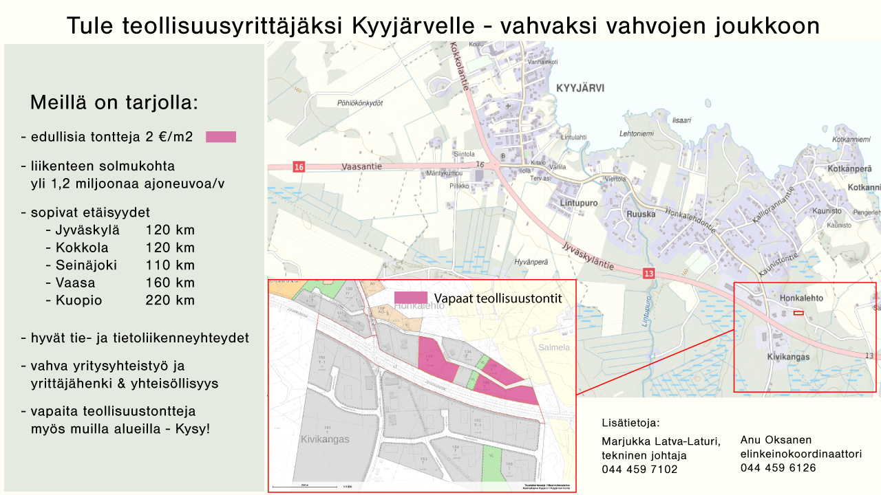 Yrityksesi sijoittuminen Kyyjärvelle | Kyyjärvi